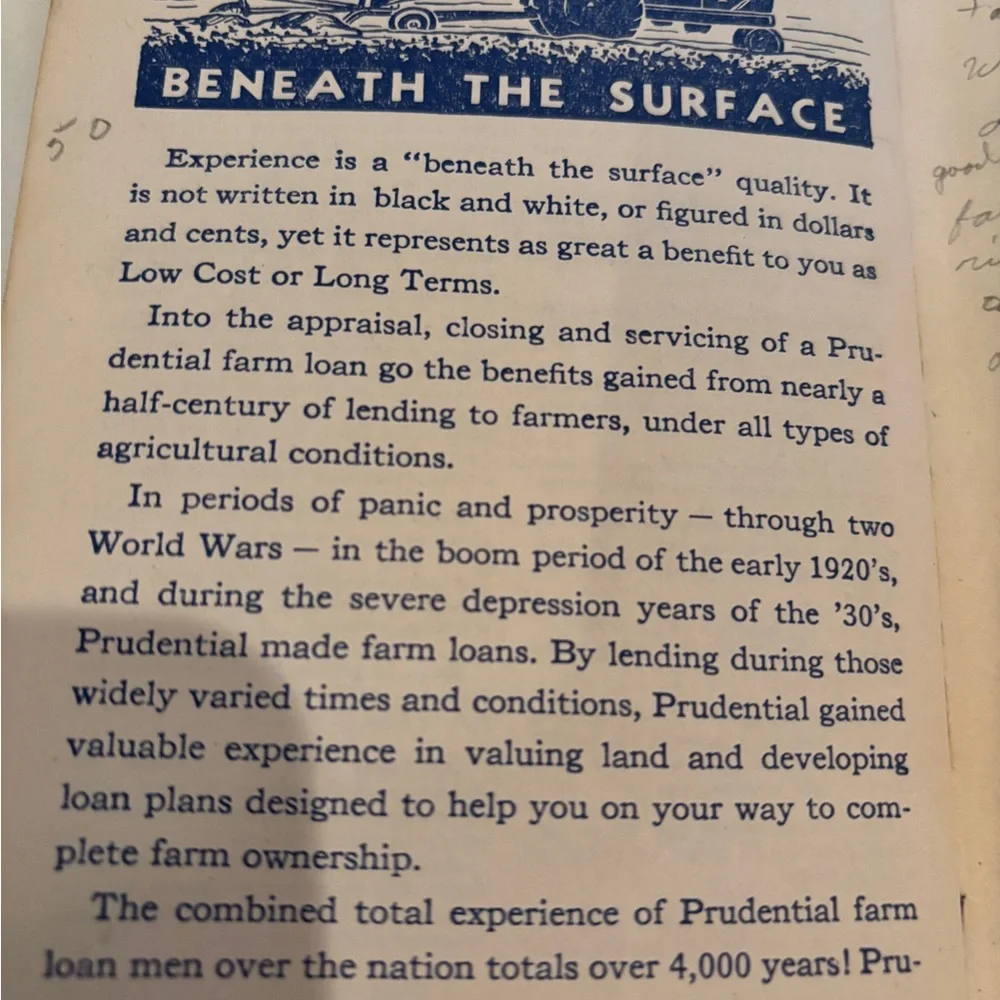 Vintage Prudential Insurance Co 1958 Publication The Farmers Handbook